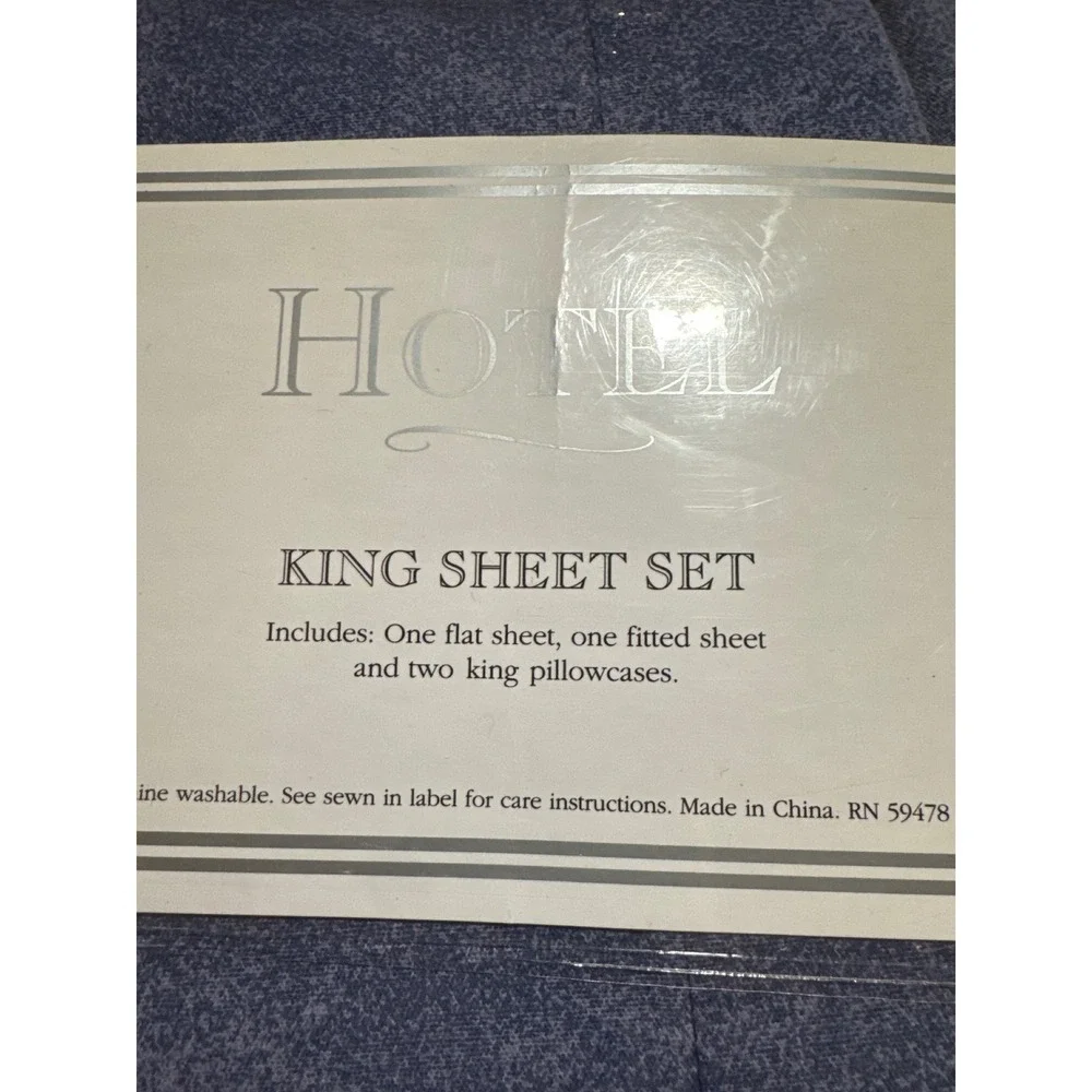 Hotel 100% Cotton 450 Thread Count King Sheet Set Blue Red White Deep Pocket